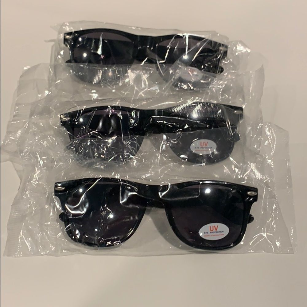 3 black fashion sunglasses- new in packaging